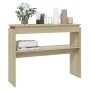 Mesa consola madera contrachapada roble Sonoma 102x30x80 cm en Mesas auxiliares | Comprar online en Foru.es