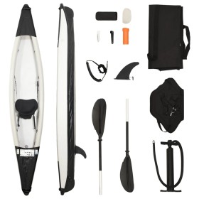 Kayak inflable poliéster negro 375x72x31 cm de vidaXL, Kayaks - Ref: Foro24-93435, Precio: 396,63 €, Descuento: %