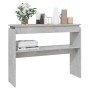 Mesa consola madera contrachapada gris hormigón 102x30x80 cm en Mesas auxiliares | Comprar online en Foru.es