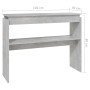 Mesa consola madera contrachapada gris hormigón 102x30x80 cm en Mesas auxiliares | Comprar online en Foru.es
