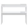 Mesa consola madera contrachapada blanco brillante 102x30x80 cm en Mesas auxiliares | Comprar online en Foru.es