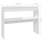 Mesa consola madera contrachapada blanco brillante 102x30x80 cm en Mesas auxiliares | Comprar online en Foru.es