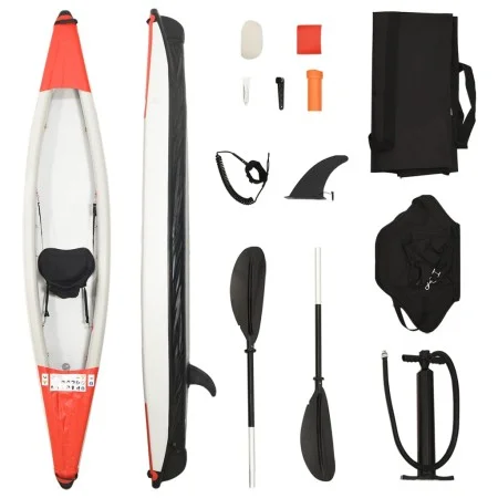 Kayak inflable poliéster rojo 375x72x31 cm de vidaXL, Kayaks - Ref: Foro24-93434, Precio: 363,59 €, Descuento: %