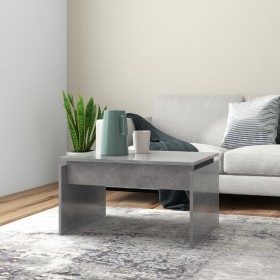 Mesa de centro madera contrachapada gris hormigón 68x50x38 cm en Mesas de centro | Comprar online en Foru.es