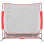 Red de béisbol portátil poliéster negro y rojo 215x107x216 cm de vidaXL, Pelotas de béisbol - Ref: Foro24-93746, Precio: 87,5...