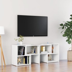 Mueble para TV de madera contrachapada blanco 104x30x52 cm en Muebles TV | Comprar online en Foru.es