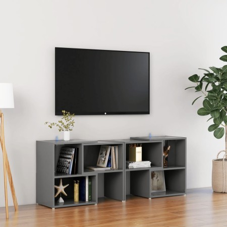 Mueble de TV madera contrachapada gris 104x30x52 cm en Muebles TV | Comprar online en Foru.es