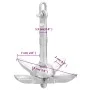Ancla plegable hierro maleable plateado 0,7 kg de vidaXL, Anclas - Ref: Foro24-94269, Precio: 17,21 €, Descuento: %