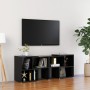 Mueble de TV madera contrachapada negro brillante 104x30x52 cm en Muebles TV | Comprar online en Foru.es