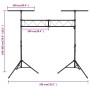 Soporte de luces de acero negro 338x115x(180-300) cm de vidaXL, Efectos de iluminación - Ref: Foro24-70179, Precio: 188,05 €,...