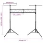 Soporte de luces de acero negro 338x115x(180-300) cm de vidaXL, Efectos de iluminación - Ref: Foro24-70179, Precio: 184,72 €,...