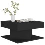 Mesa de centro madera contrachapada negro 57x57x30 cm en Mesas de centro | Comprar online en Foru.es