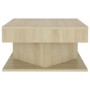 Mesa de centro madera contrachapada roble Sonoma 57x57x30 cm en Mesas de centro | Comprar online en Foru.es