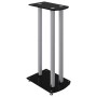 Soportes altavoces 2 uds vidrio templado plata negro 3 pilares de vidaXL, Soportes para altavoces - Ref: Foro24-51803, Precio...