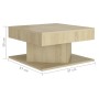 Mesa de centro madera contrachapada roble Sonoma 57x57x30 cm en Mesas de centro | Comprar online en Foru.es