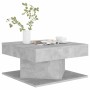 Mesa de centro madera contrachapada gris hormigón 57x57x30 cm en Mesas de centro | Comprar online en Foru.es