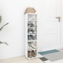 Mueble zapatero madera contrachapada blanco 27,5x27x102 cm en Zapateros y organizadores de calzado | Comprar online en Foru.es