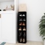 Mueble zapatero madera contrachapada negro 27,5x27x102 cm en Zapateros y organizadores de calzado | Comprar online en Foru.es