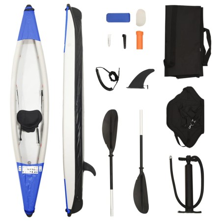 Kayak inflable poliéster azul 375x72x31 cm de vidaXL, Kayaks - Ref: Foro24-93433, Precio: 366,06 €, Descuento: %