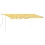 Toldo manual retráctil con luz LED amarillo y blanco 5x3,5 m en Toldos | Comprar online en Foru.es