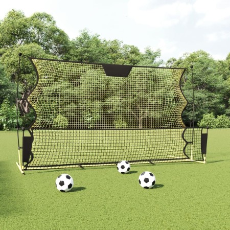Red de rebote de fútbol poliéster negro y amarillo 183x85x120cm de vidaXL, Porterías de fútbol - Ref: Foro24-93760, Precio: 6...
