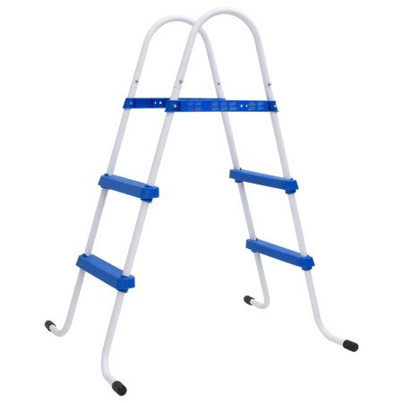 Escalera para piscina acero azul y blanco 84 cm de vidaXL, Escaleras y rampas de piscina - Ref: Foro24-93805, Precio: 64,69 €...