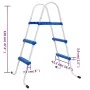 Escalera para piscina acero azul y blanco 84 cm de vidaXL, Escaleras y rampas de piscina - Ref: Foro24-93805, Precio: 63,27 €...
