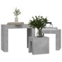 Mesas de centro apilables 3 pzs madera ingeniería gris hormigón en Mesas de centro | Comprar online en Foru.es