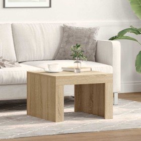 Mesa de centro de madera contrachapada color roble 50x50x35 cm en Mesas de centro | Comprar online en Foru.es