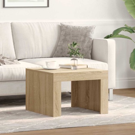 Mesa de centro de madera contrachapada color roble 50x50x35 cm en Mesas de centro | Comprar online en Foru.es