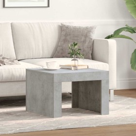 Mesa de centro madera contrachapada gris hormigón 50x50x35 cm en Mesas de centro | Comprar online en Foru.es