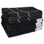 Juego de paños 12 unidades algodón negro y gris de vidaXL, Toallas - Ref: Foro24-136294, Precio: 25,42 €, Descuento: %