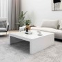 Mesa de centro madera contrachapada blanco 100x100x35 cm en Mesas de centro | Comprar online en Foru.es