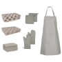 Set de paños manoplas horno y agarradores 15 pzas algodón gris de vidaXL, Toallas - Ref: Foro24-136297, Precio: 40,04 €, Desc...