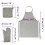 Set de paños manoplas horno y agarradores 15 pzas algodón gris de vidaXL, Toallas - Ref: Foro24-136297, Precio: 39,43 €, Desc...