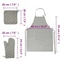 Set de paños manoplas horno y agarradores 15 pzas algodón gris de vidaXL, Toallas - Ref: Foro24-136297, Precio: 40,04 €, Desc...