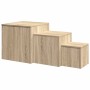 Mesas auxiliares 3 pzas madera contrachapada color roble Sonoma en Mesas auxiliares | Comprar online en Foru.es