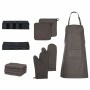 Set de paños manoplas horno agarradores 15 pzas algodón negro de vidaXL, Toallas - Ref: Foro24-136296, Precio: 43,43 €, Descu...