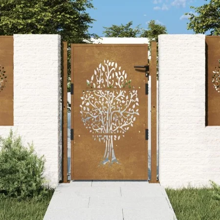 Corten steel garden gate tree design 105x130 cm by vidaXL, garden gates - Ref: Foro24-153162, Price: 193,01 €, Discount: %