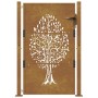 Puerta de jardín acero corten diseño árbol 105x130 cm de vidaXL, Puertas de jardín - Ref: Foro24-153162, Precio: 197,10 €, De...