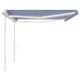 Toldo automático LED sensor de viento azul y blanco 5x3,5 m en Toldos | Comprar online en Foru.es