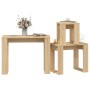 Mesas apilables 3 pzas madera contrachapada color roble Sonoma en Mesas auxiliares | Comprar online en Foru.es