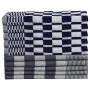Juego de paños 20 unidades algodón azul y blanco de vidaXL, Toallas - Ref: Foro24-136289, Precio: 46,40 €, Descuento: %