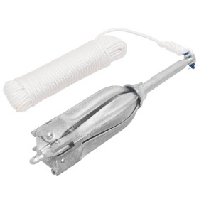 Ancla plegable con cuerda hierro maleable plateado 10 kg de vidaXL, Anclas - Ref: Foro24-94279, Precio: 115,85 €, Descuento: %