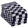 Juego de paños 20 unidades algodón azul y blanco de vidaXL, Toallas - Ref: Foro24-136289, Precio: 46,40 €, Descuento: %