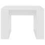Mesa auxiliar de madera contrachapada blanco 50x50x35 cm en Mesas de centro | Comprar online en Foru.es