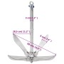 Ancla plegable con cuerda hierro maleable plateado 10 kg de vidaXL, Anclas - Ref: Foro24-94279, Precio: 115,85 €, Descuento: %