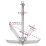Folding anchor with silver malleable iron rope 10 kg by vidaXL, Anchors - Ref: Foro24-94279, Price: 113,46 €, Discount: %