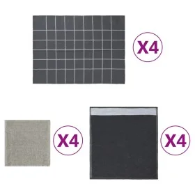 Juego de paños 12 unidades algodón gris de vidaXL, Toallas - Ref: Foro24-136295, Precio: 28,57 €, Descuento: %