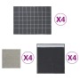 Juego de paños 12 unidades algodón gris de vidaXL, Toallas - Ref: Foro24-136295, Precio: 28,88 €, Descuento: %